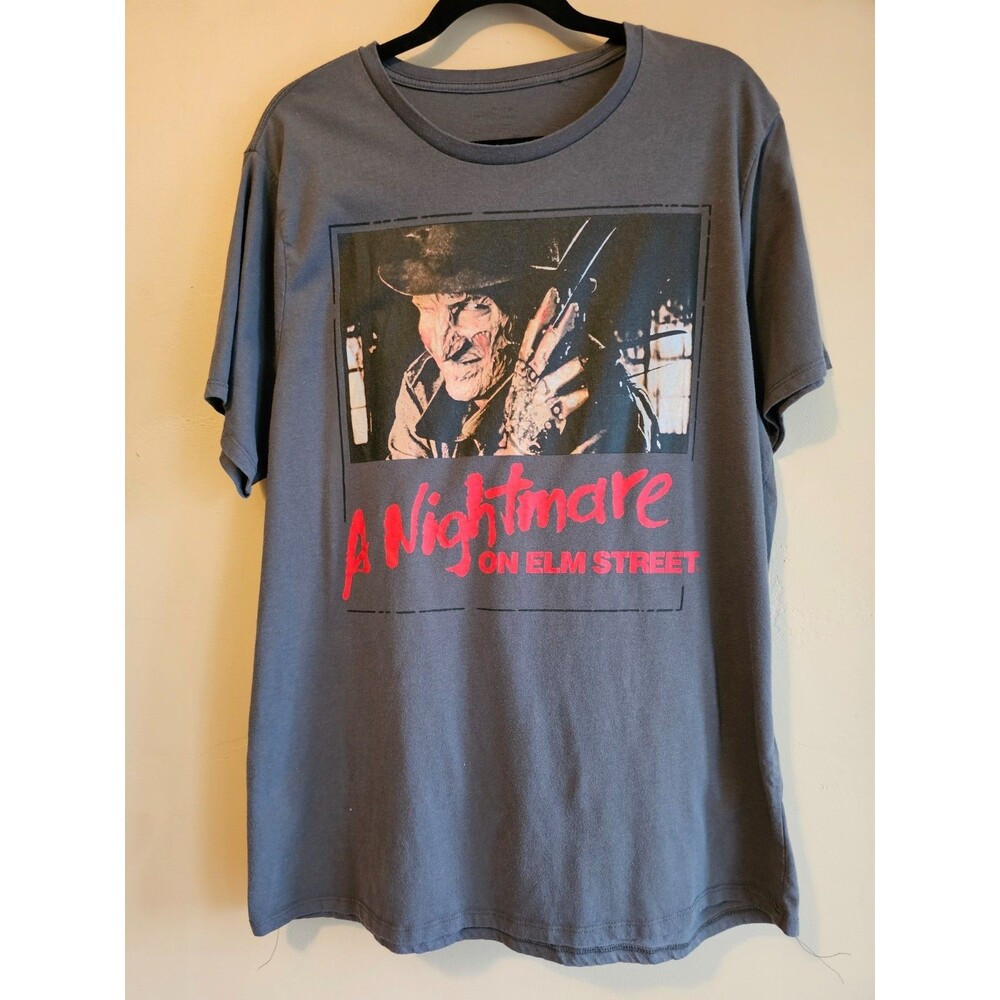A Nightmare on Elm Street Freddy Krueger T-Shirt Shirt  Grey  L-XL
